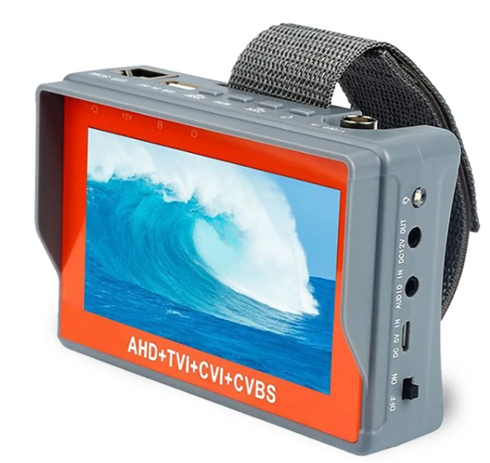 CCTV Camera Tester CCTV Tester Monitor 4.3Inch Monitor AHD 8MP Analog Camera Testing PTZ UTP Cable Tester RS-485 PTZ Contorl UTP Network Cable Test