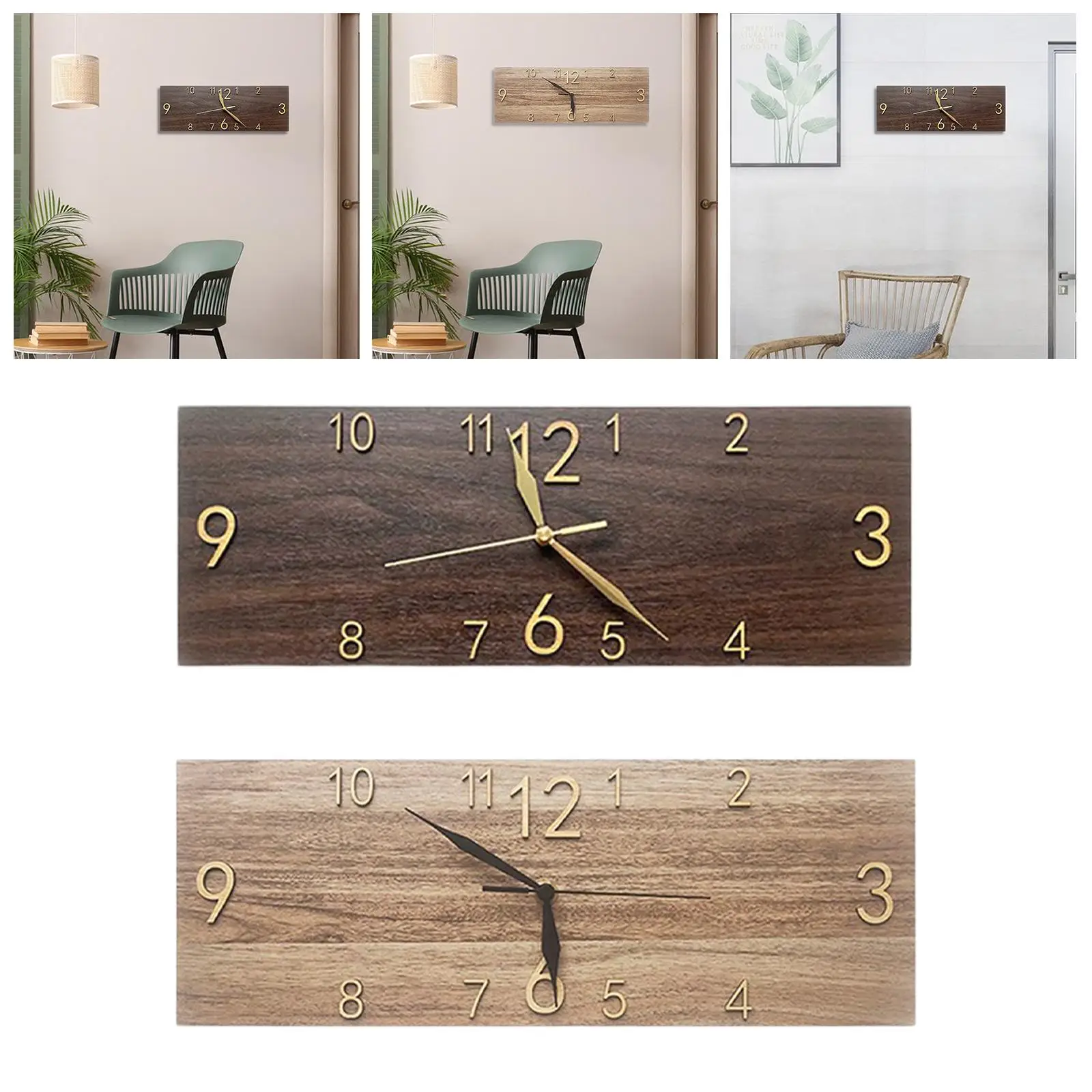 Rustic Farmhouse Wall Clock – Easy-Read Hanging Home Decor 1