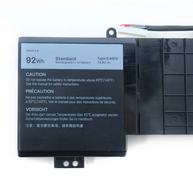 Bateria do Portátil Shuozb6jhdv 5046j Dell Alienware 17 r2 r3 Anw172136slv P43f Aw17r34175slv Alw17ed1728 Alw17er 14.8v 92wh - Imagem 2