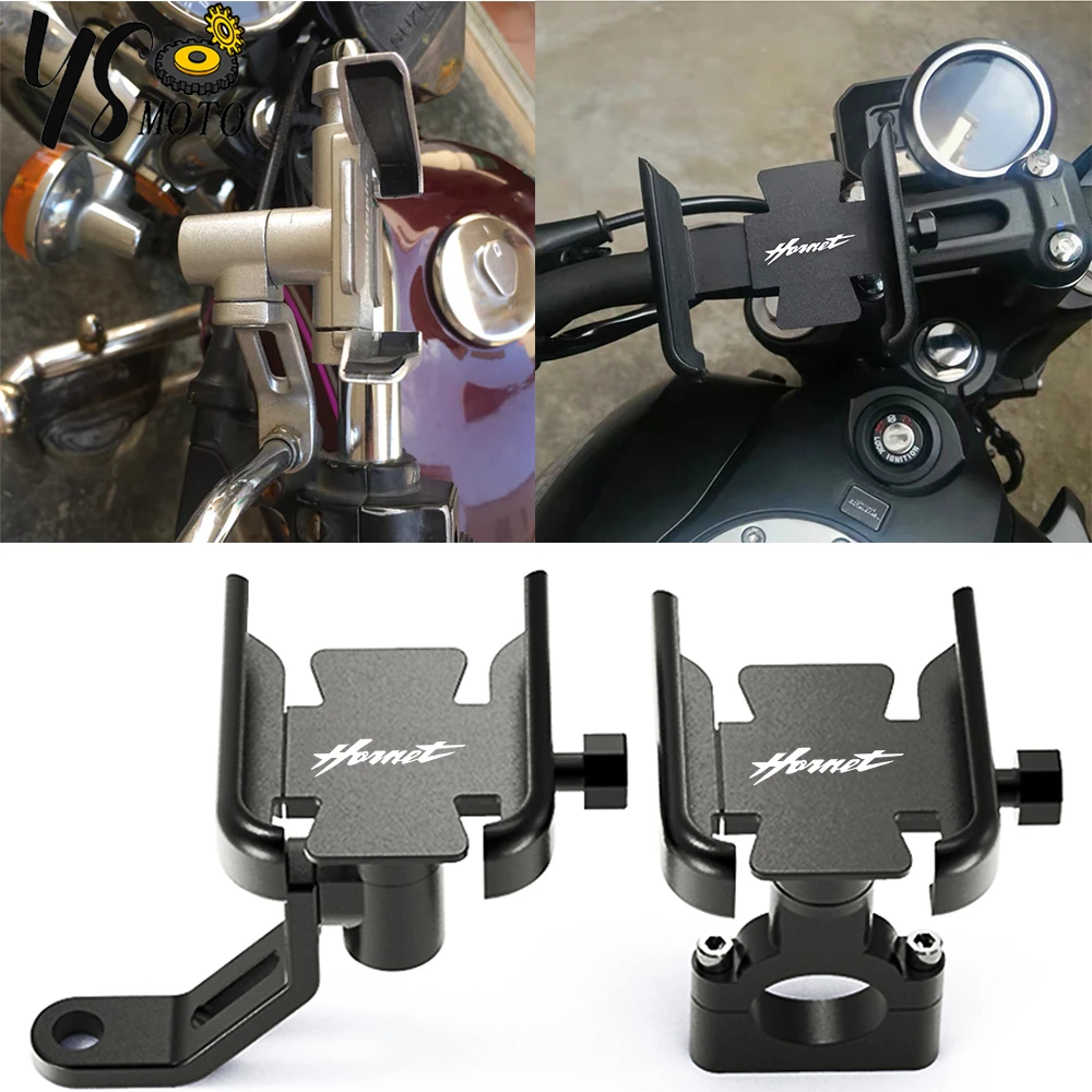 

For Honda Hornet 600 900 CB600F 900F 2002-2013 Motorcycle Accessories CNC Handlebar Mobile Phone Holder GPS Stand Bracket