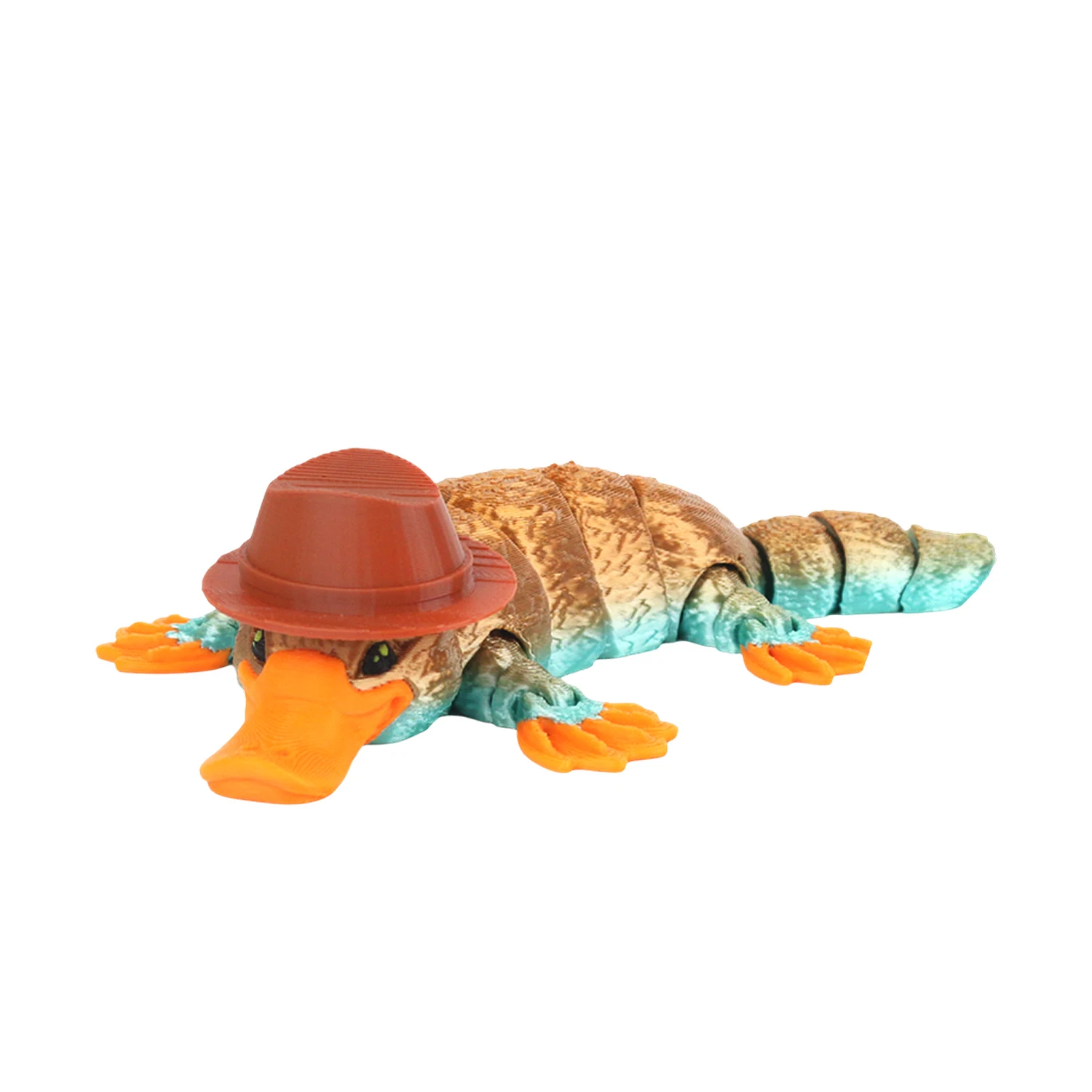 3D printed articulated platypus irritability toy crystal platypus children's stress relief toy with movable joints 5