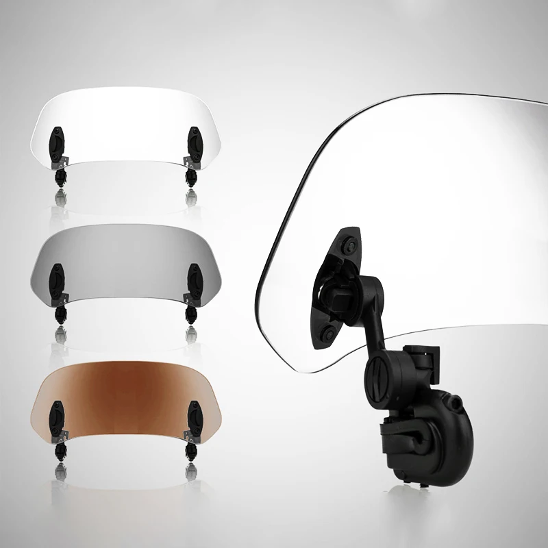 Estensione Parabrezza Moto Spoiler Regolabile Clamp-On Parabrezza Per Yamaha Vino Xj 600 Pw 50 Aerox 50 Fjr 1300 Virago 250