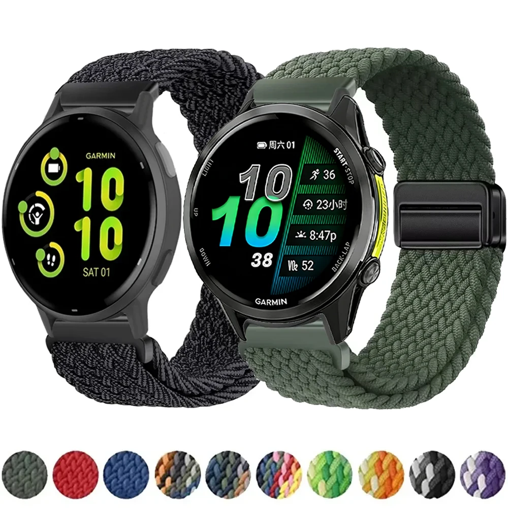 Magnetic Braided Nylon Loop Strap - 22mm & 20mm Wristband