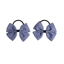 Chic British Style Children's Duckbill Hair Clips - Grid Series Hair Accessories, New Arrival (Navy blue hair tie 3)