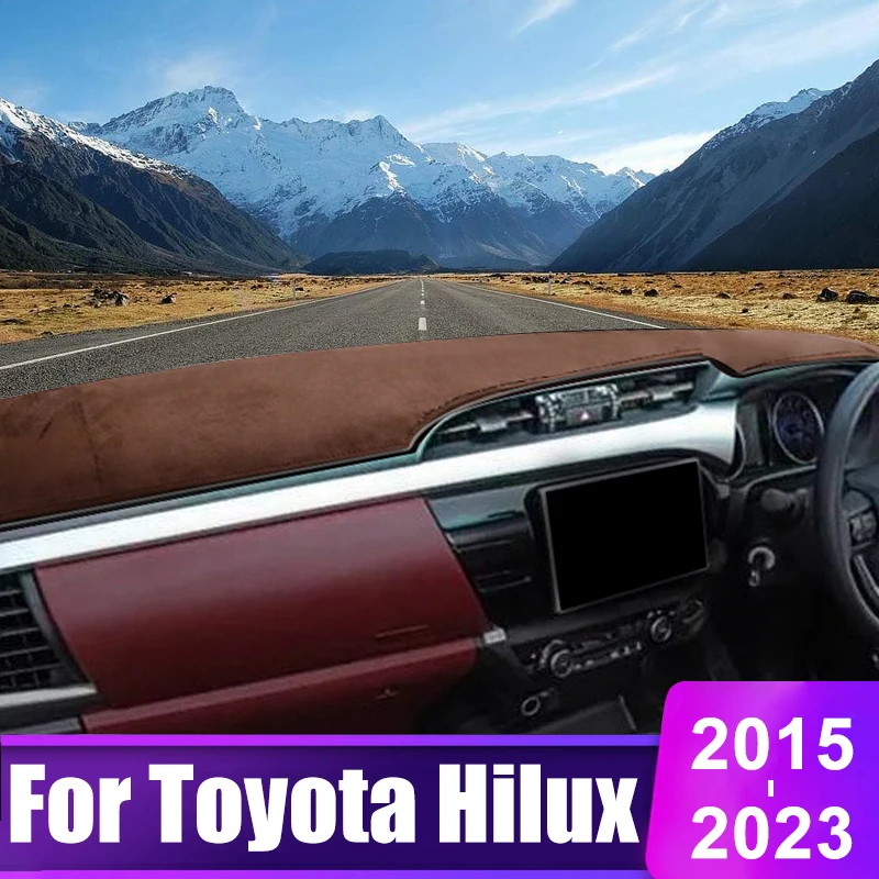 

For Toyota Hilux SR5 4X4 REVO 2015 2016 2017 2018 2019 2020 2021 2022 2023 Car Dashboard Sun Shade Cover Non-slipPad Accessories