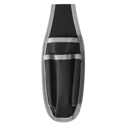 Compact Durable Tool Bag with 4 Pockets and Metal Hook (Black)