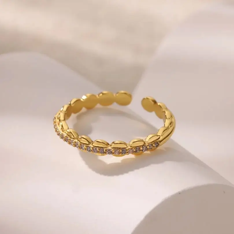 Zircon Rings Stainless Steel