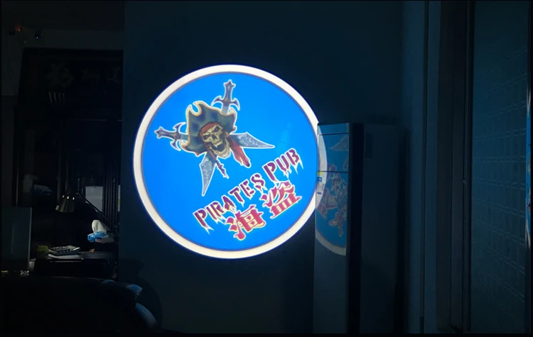 Logo personalizzato proiettore lente in vetro 37mm-27mm diametro negozio centro commerciale KTV modello di testo Logo illuminazione pubblicitaria proiezione Gobo - immagine 5
