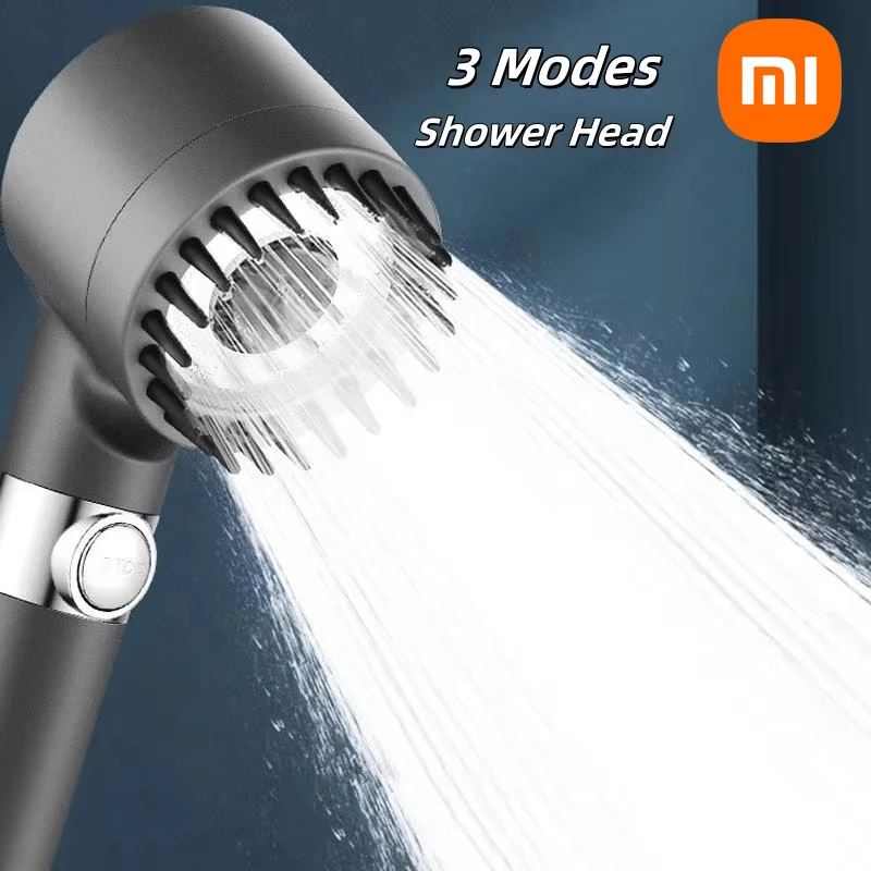 Xiaomi Mijia Wear Spray Booster Shower Head Filter 3-mode Adjustable Spray Boost Massage Nozzle Bathroom Set shower head shower set