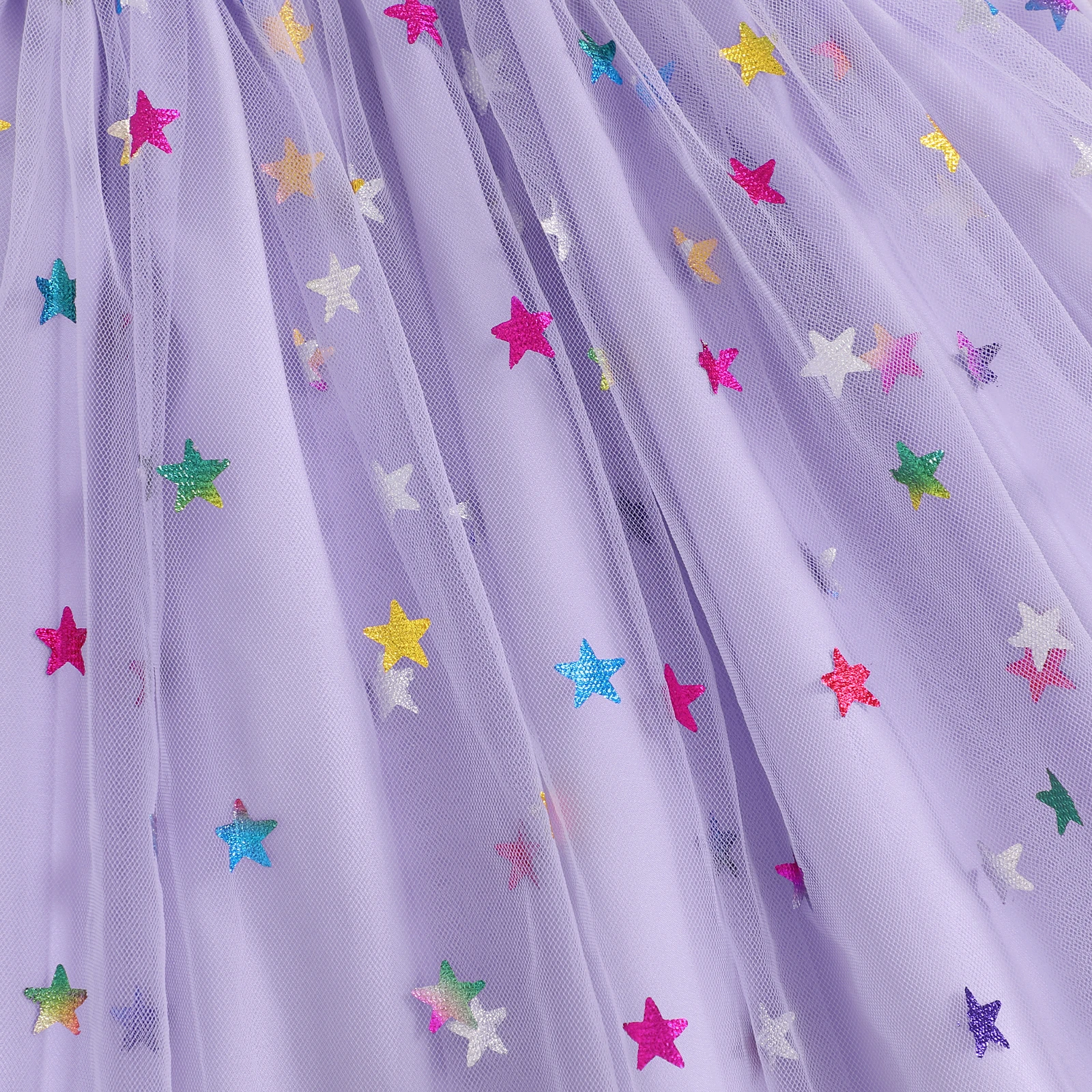 MISOWMNJOY Summer Chiffon Baby Girl Tulle Dresses Princess Glitter Flower Print Fly Sleeve Square Neck Kids Sundress Clothes girls dress princess costume kids clothes