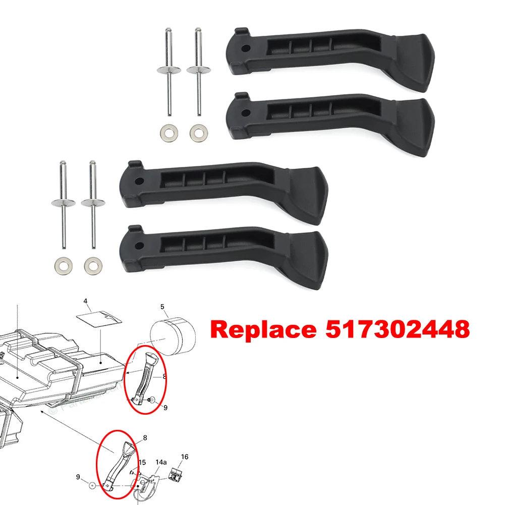 Hood Strap Panel Latch Kit 2 Set For SKI DOO Summit Skandic Legend REV GSX GTX MXZ 500 600 800 1000 Snowmobile 517302448 SKI-DOO Motorbike Hood Strap Kit