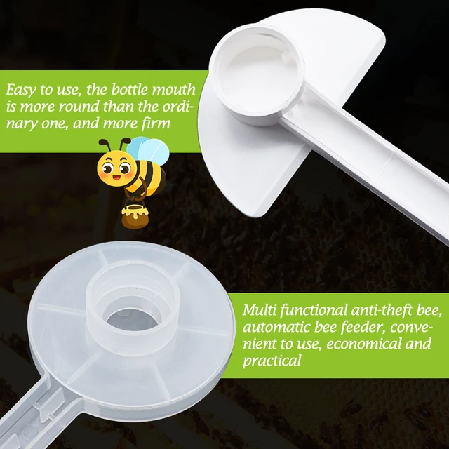 2 Db Méhészeti Méhek Vízfogyasztási Etető, Műanyag Fehér Méh Tenyésztő Vízfogyasztók Etető Méhész Eszközök - Image 4