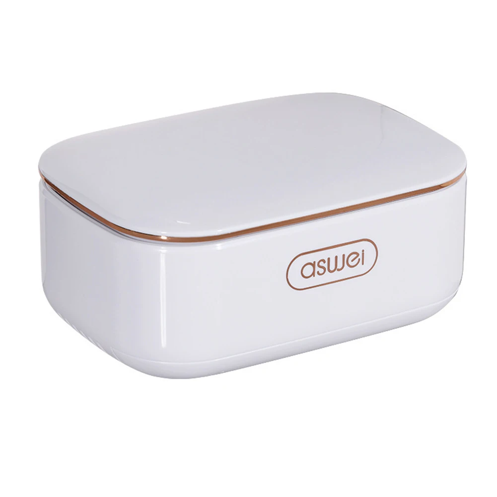 Wall Mounted ABS Soap Dish with Drain Tray and Cover