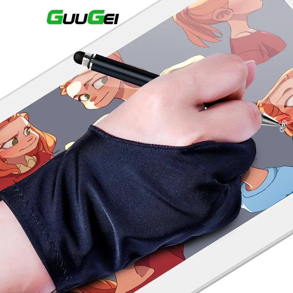 Stylus Pen Gloves Two Finger Drawing Tablet AntiFouling AntiTouch