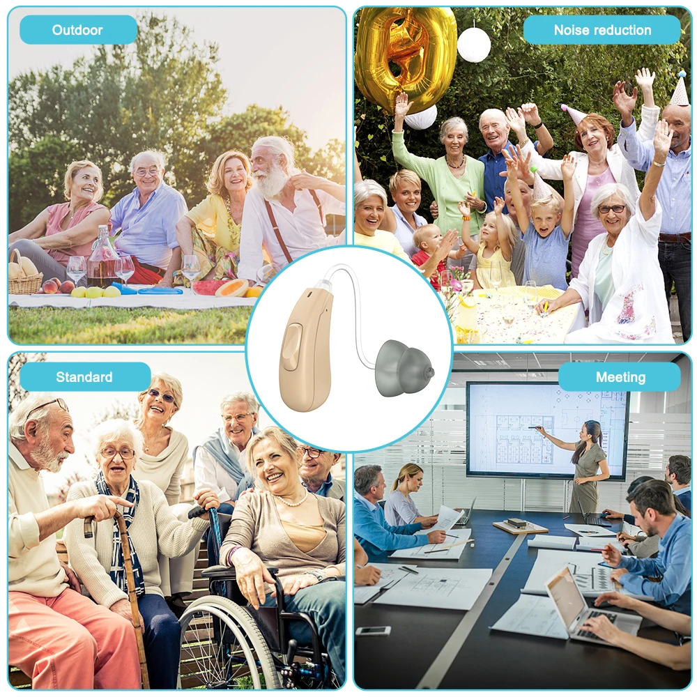 Rechargeable Hearing Aids Invisible Digital Hearing Aid For Deafness Sound Amplifier with Noise Cancelling Intelligent Audifonos 5