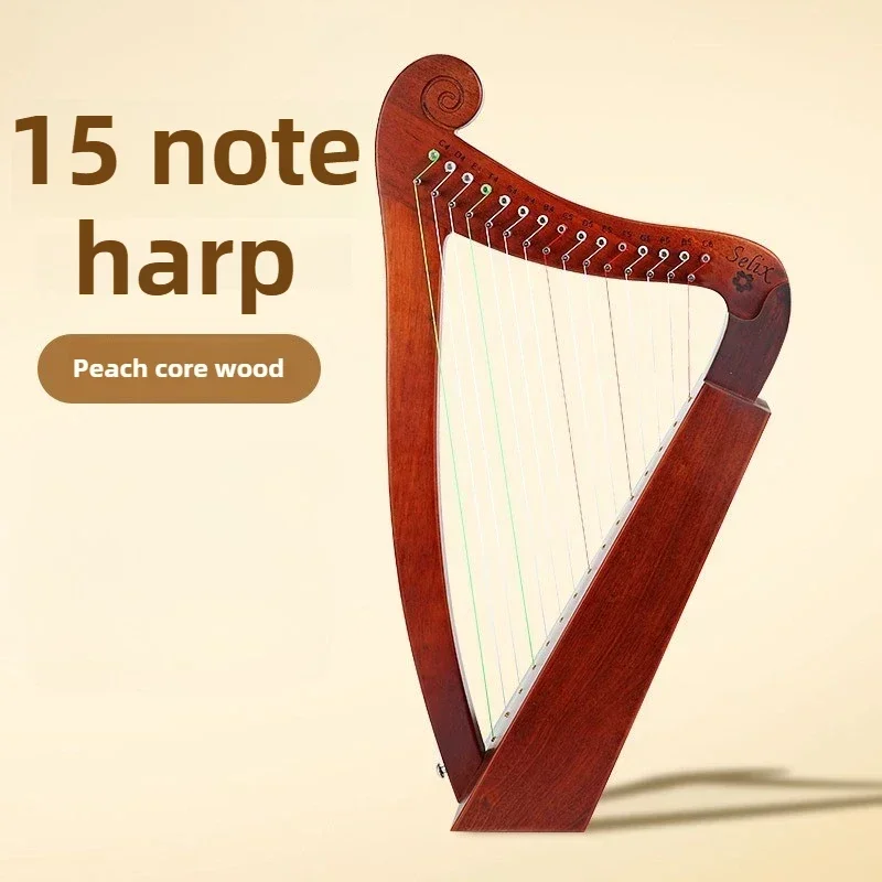 Handmade 15 Tone Harp Sound Therapy Portable Beginners Learn Professional Lyra Yoga Meditation Musical Stringed Instruments
