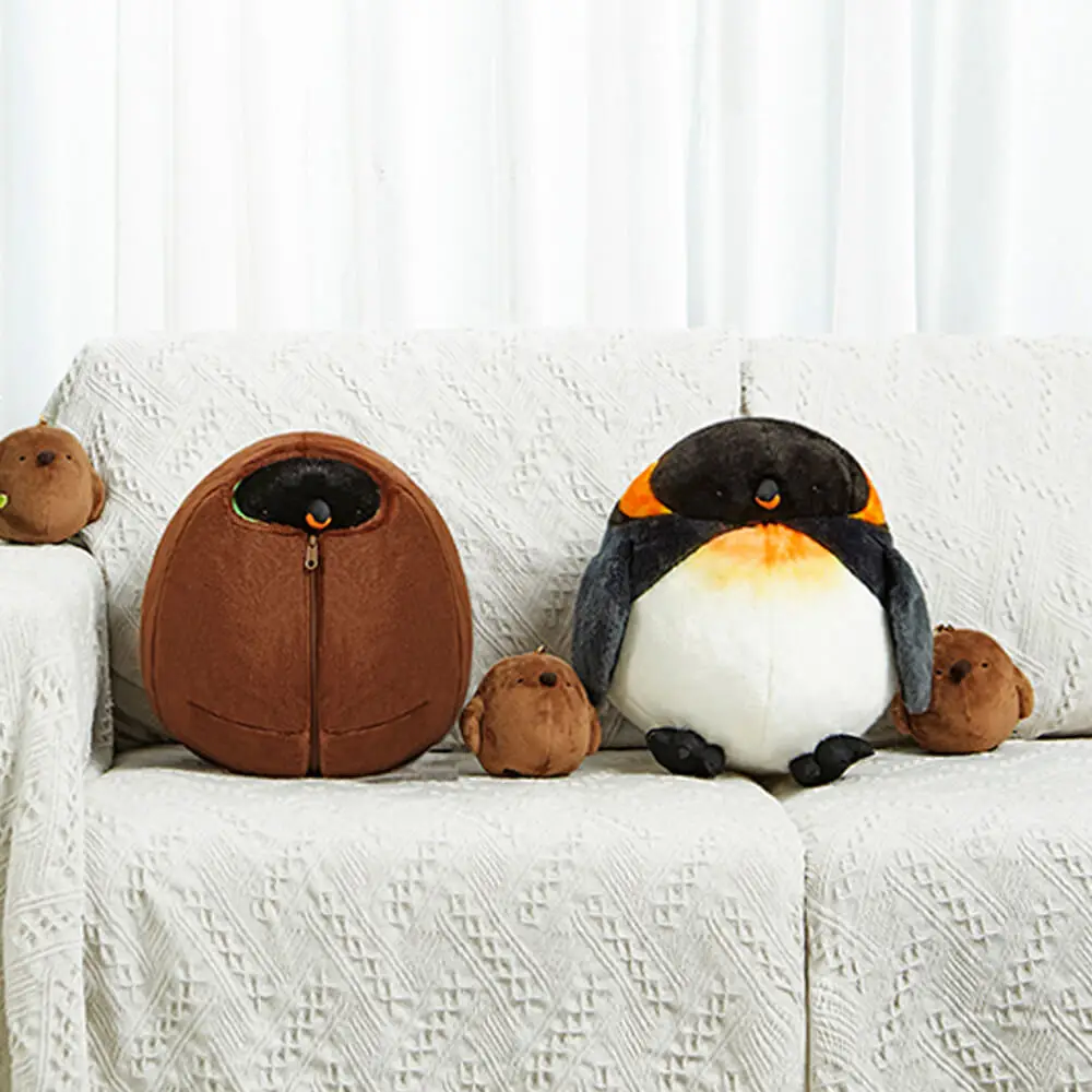 Chubby King Penguin Plush Toy, Fat Penguin Stuffed Animals Toys