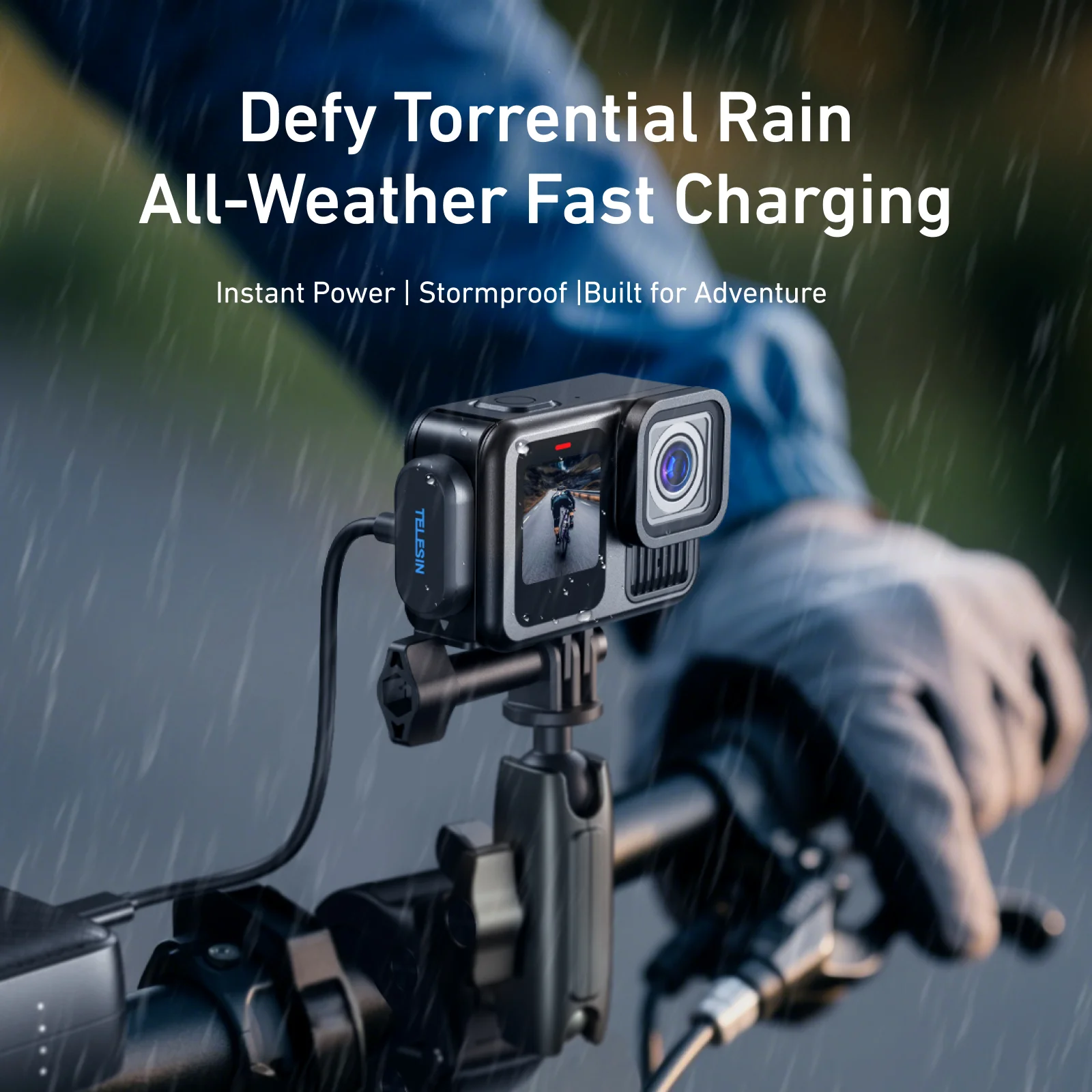 TELESIN Magnetic Waterproof Charging Side Cover Kit with Easy-Remove Type-C Port