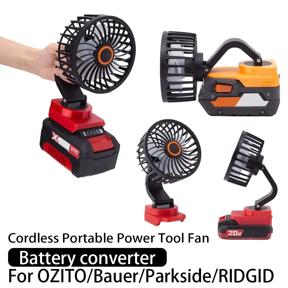 Per Ozito // Parkside/Bauer/Ridgid 20V Batteria Agli Ioni Di Litio Cordless Portable Tool Fan-Accessori Per Utensili Elettrici (Senza Batteria)
