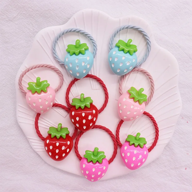Vibrant Halloween Resin Strawberry Hair Accessories Set