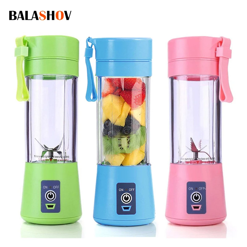 Dropship 1pc 380ML Portable Blender With 6 Blades Rechargeable USB