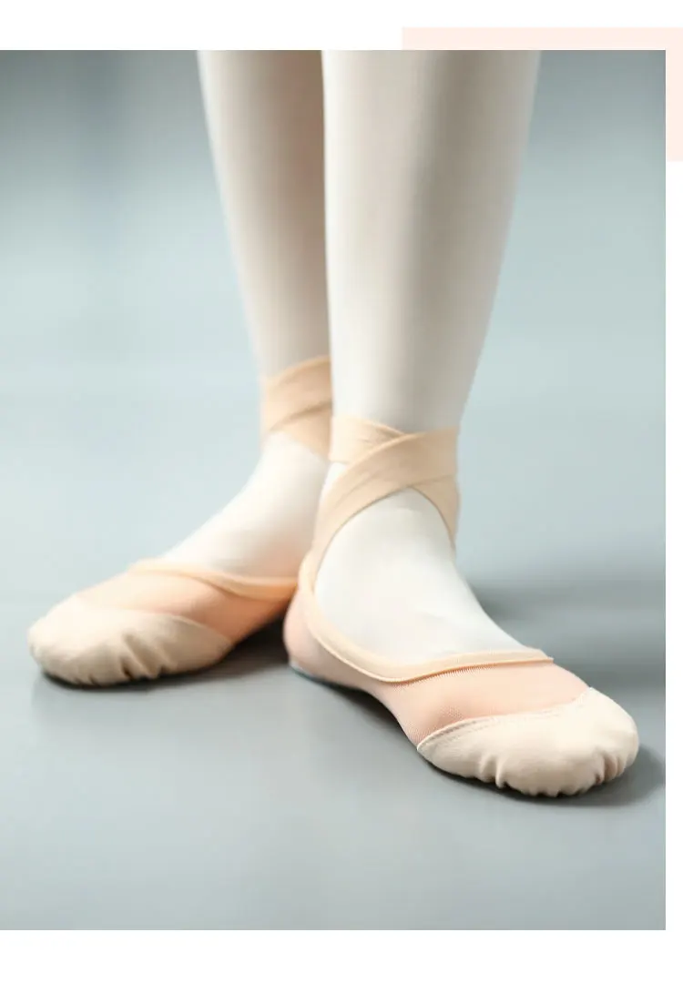 Top Cotton Mesh Stretch Ballet Dance Shoes Salsa for Women Jazz Teachers's Soft Women's Dance Excercise Training Shoe 2