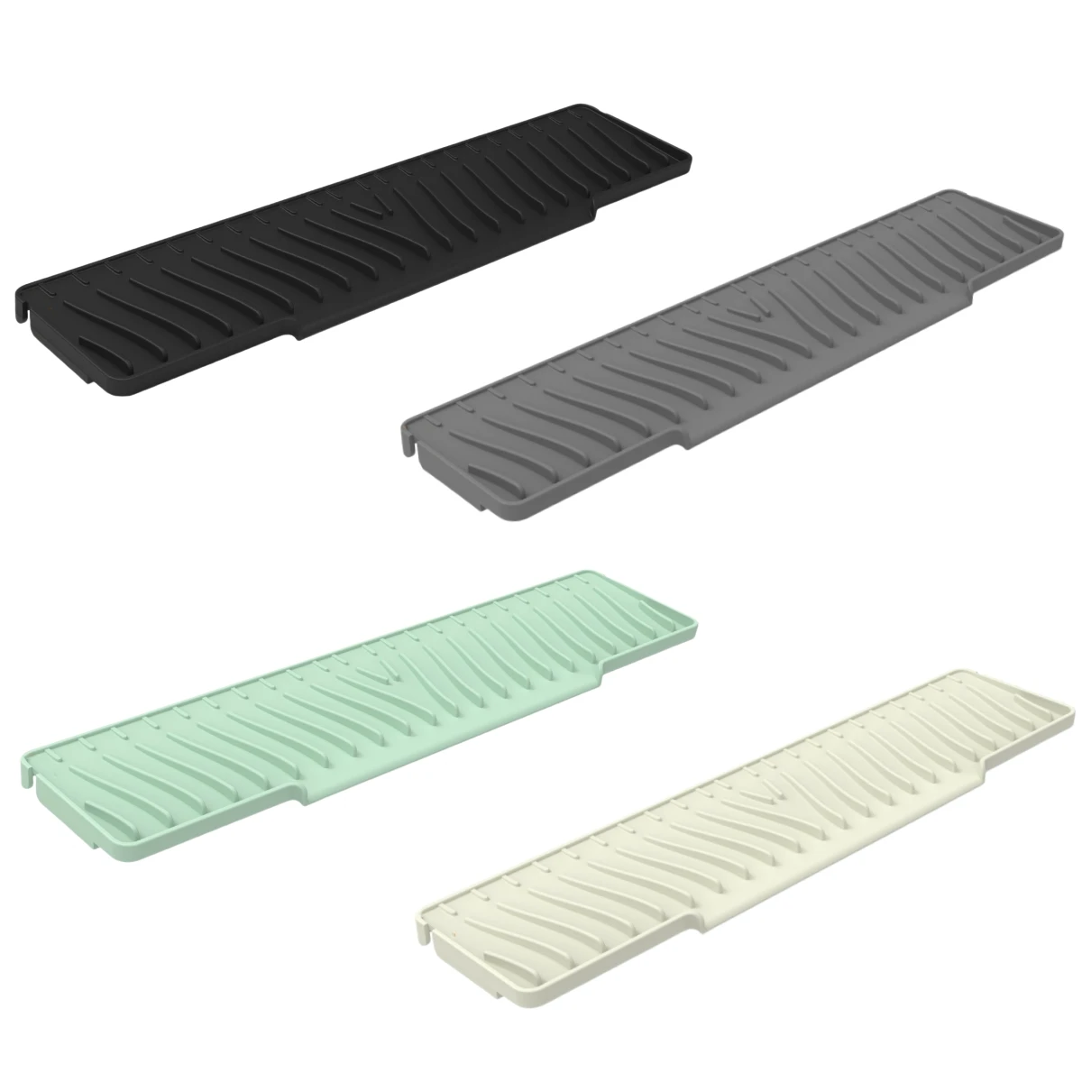 Aesthetic 17 7inch Silicone Sink Protector Features a Slope Design that Promotes Quick Water Disposal in the Kitchen