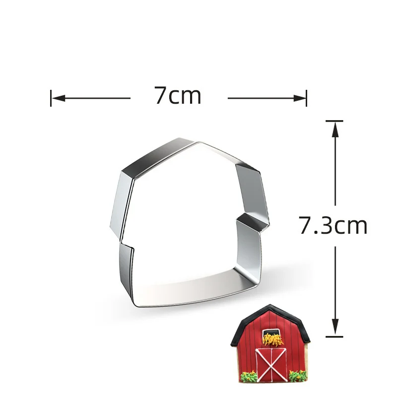Stainless Steel Farm Animal Cookies Molds Cow Pig Dog Biscuit Cutter Mold for Kids Farm Animal Party DIY Baking Supply 1pc cookie cutter baking mold cookie mould baking decorating tools