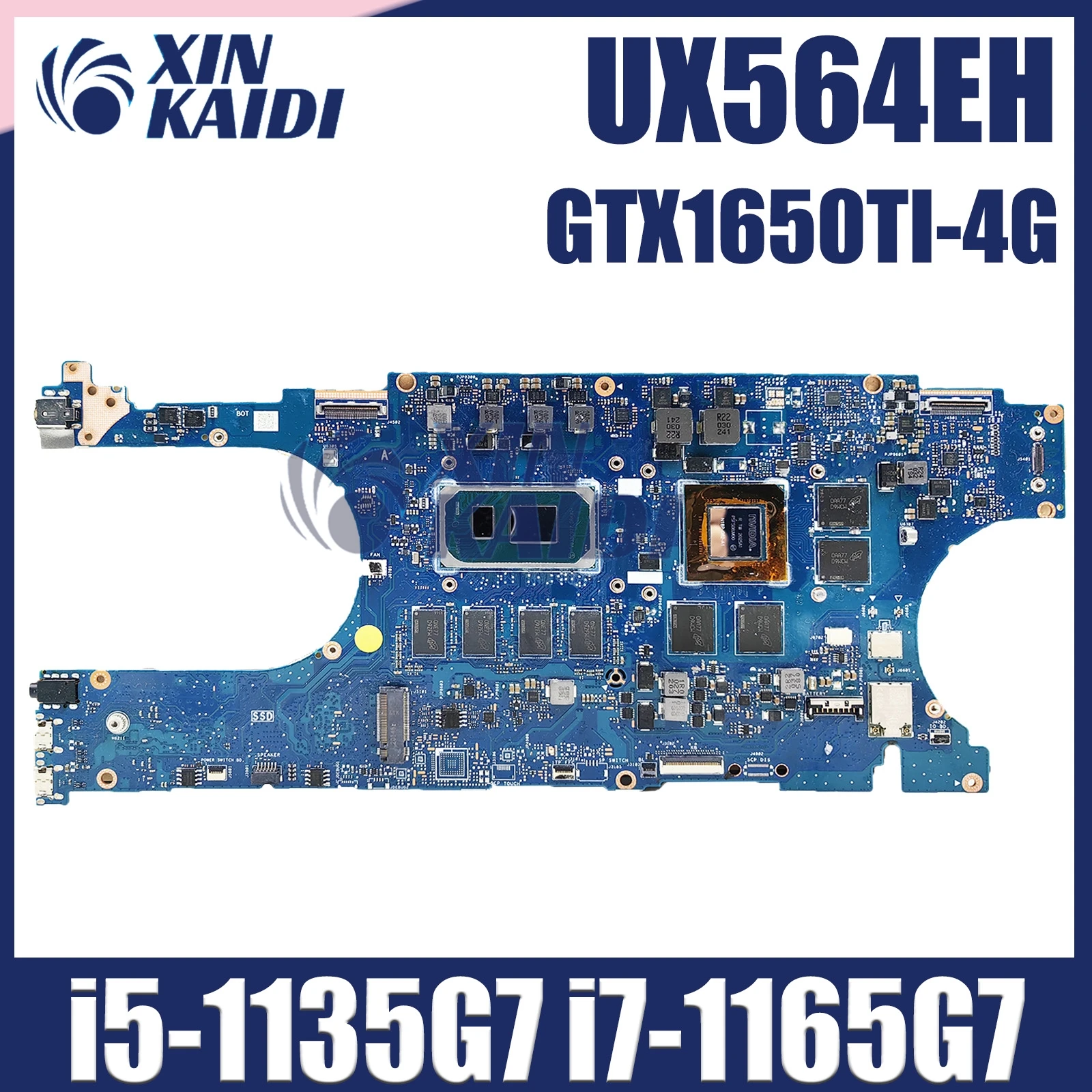 Материнская плата UX564EH для ноутбука Asus Zenbook Flip15 UX564E UX564EI Q538EI, материнская плата с i5-1135G7 16G-RAM GTX1650TI