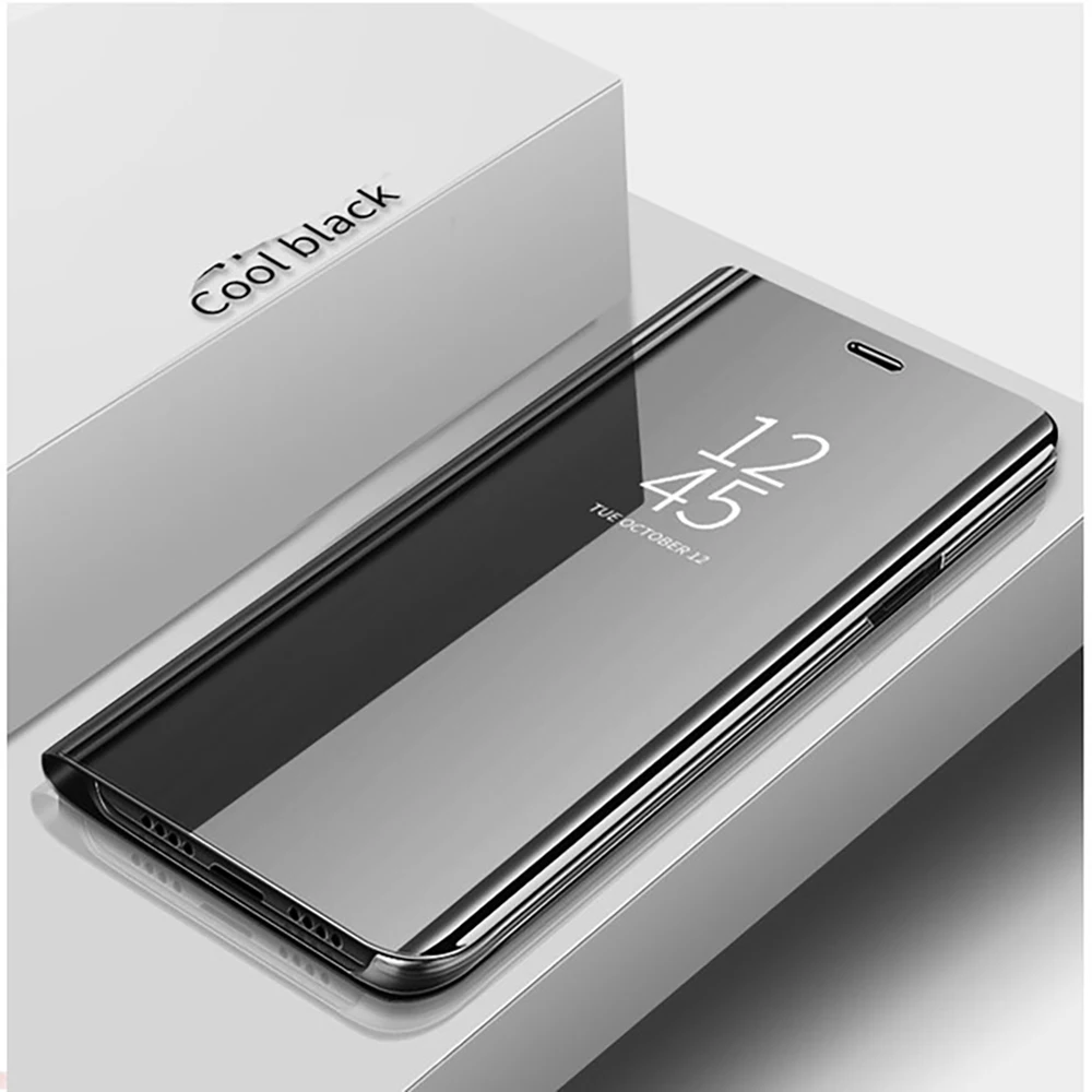 Smart Mirror Magnetic Flip Leather Cover, Shockproof Stand Case