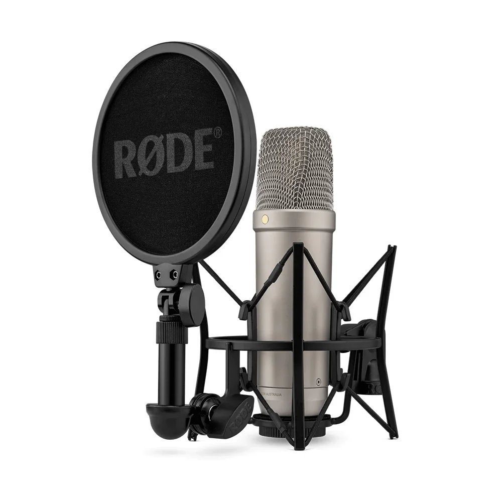 RODE NT1-5TH USB 케이블 및 Canon 케이블이 포함된 보컬 드럼 기타 피아노 녹음용 전문 스튜디오 금속 콘덴서 마이크