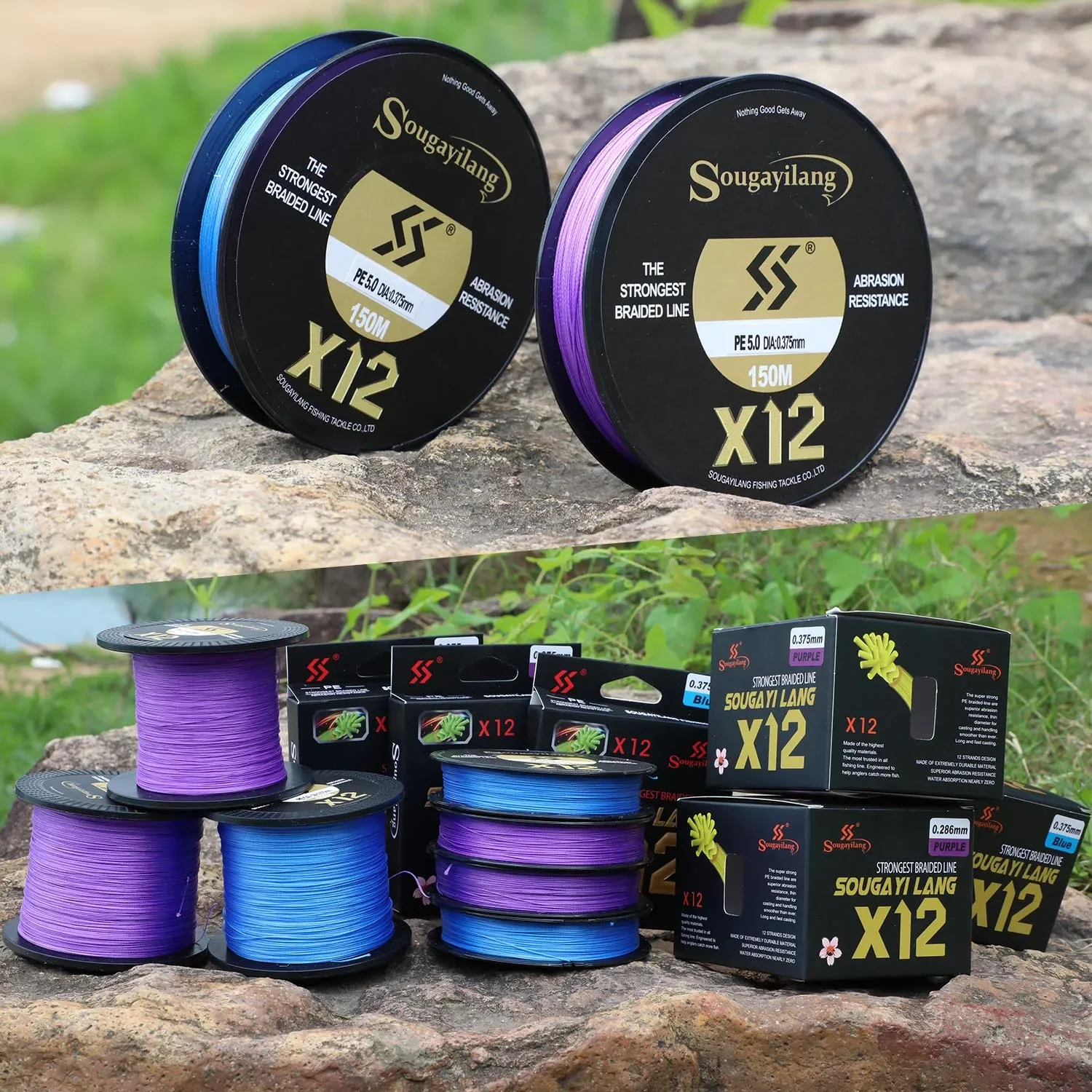 Sougayilang 12 Strands Braided Fishing Line  Braided Fishing Line  Sougayilang X12 - Fishing Lines - Aliexpress