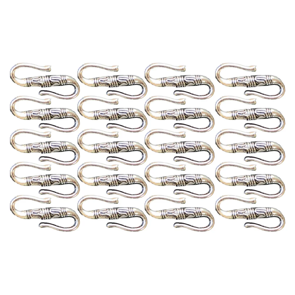 

Milisten Vintage Necklace Tibetan Antique Silver S Hook Toggle Clasps Connector Jewelry Making Metal Hooks