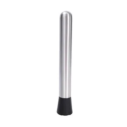 Stainless Steel Multifunctional Ice Hammer and Muddle Pestle Bar Tool (Silver)