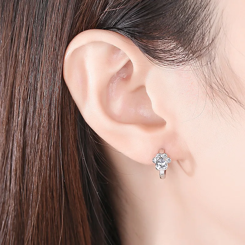 Orecchini A Cerchio In Argento Sterling 925 Con Motivo Di Gatto - Gioielli Artigianali Per Donna - Altezza 1,5 Cm, Confezione Regalo