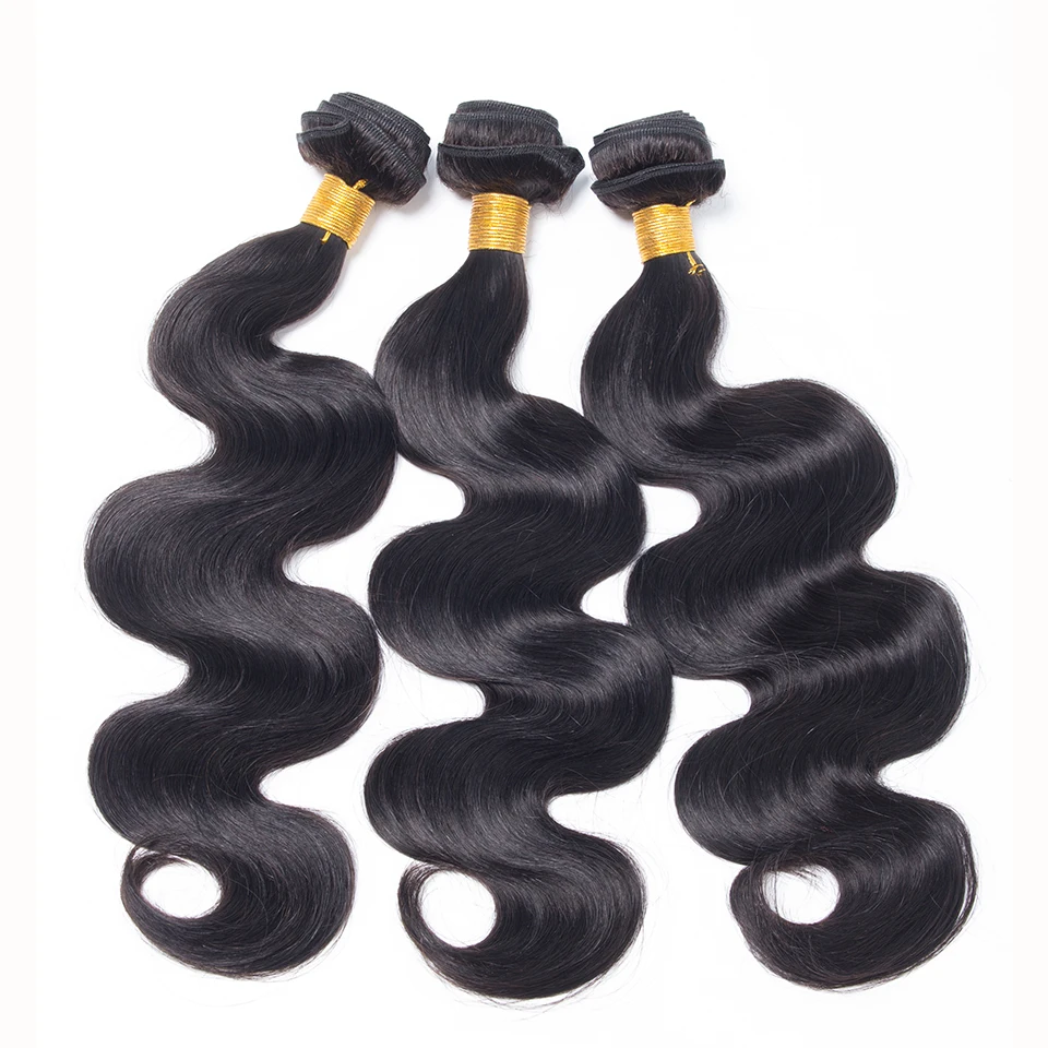 Lulalatoo Body Wave Human Hair Bundles 8-36 Inch Double Weft Brazilian Hair Weave Bundles Natural Remy Extensions