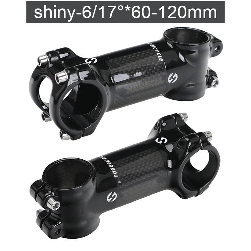 Bicycle Stem TOSEEK Bicycle Handlebar Stem Carbon Aluminum Road MTB Bike Stem Ultralight 31.8 MTB Power 6/17degree Bike Table Cycling Part