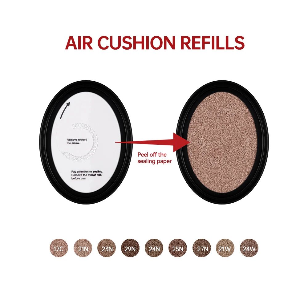 Cushion Foundation TIRTIR Refills Waterproof Long-lasting Brighten Women Base Makeup Face Cosmetics