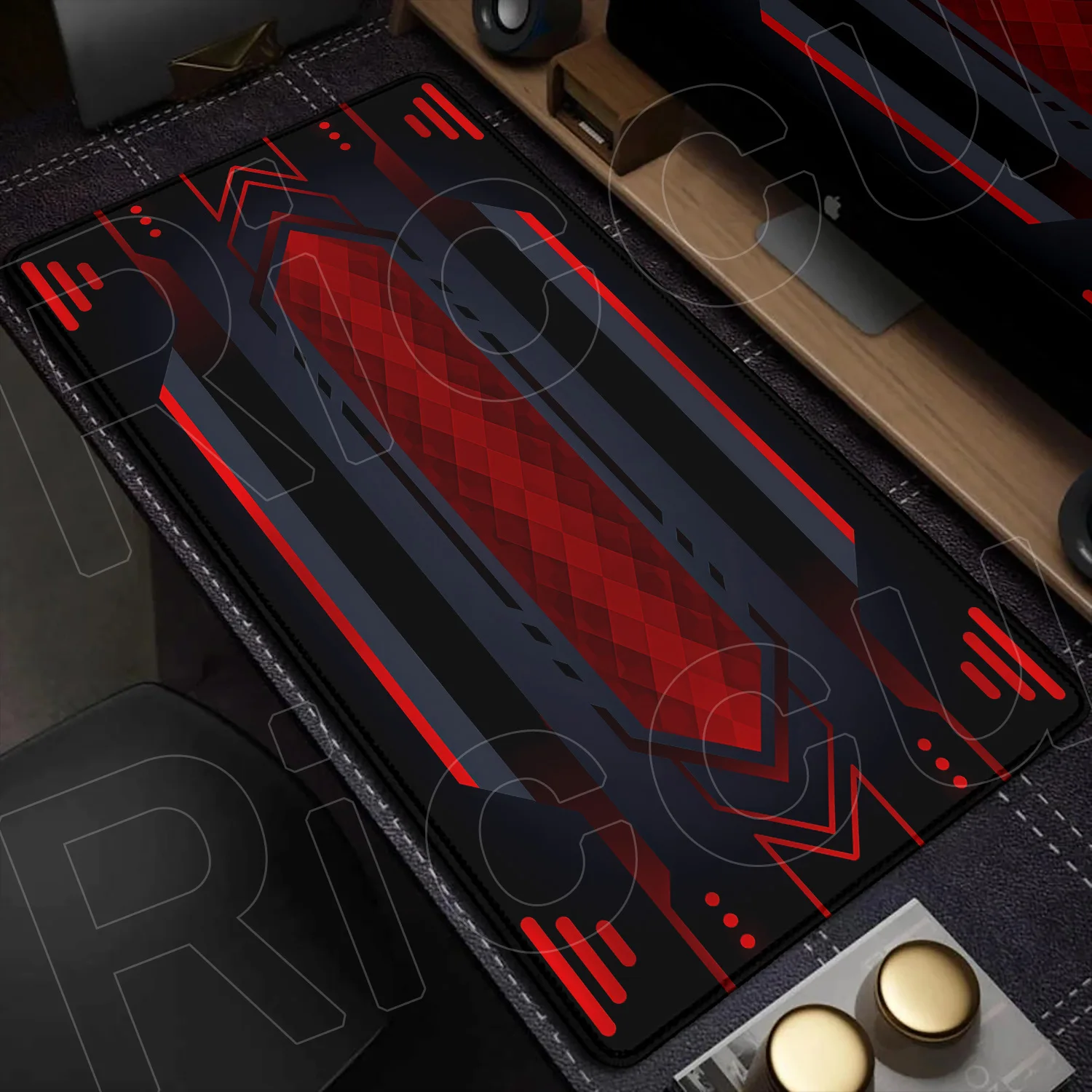 Futuristic Sci-Fi Large Gaming Mouse Pad with Technology-Inspired Design