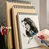 5 sketchbooks, watercolor paper, top spiral binding, 1 book with 30 sheets, acid free art sketchbook, art painting writing paper 4