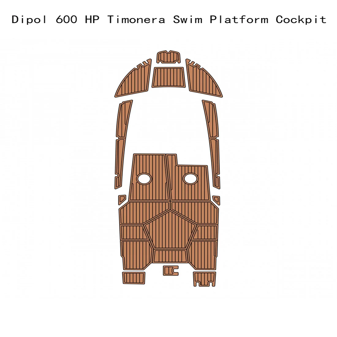 

Dipol 600 HP Timonera Swim Platform Cockpit Boat EVA Faux Teak Deck Floor Pad