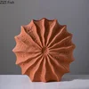 Minimalism Shell Shaped Ceramic Vase Hydroponics Floral Vases Orange Conch Flowers Pots Flower Arrangement Desk Decoration 5