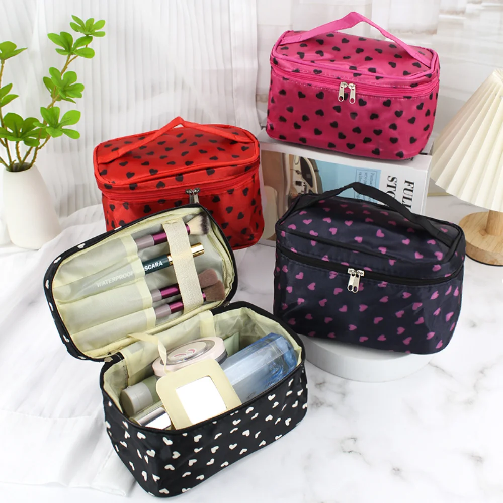 Dot Makeup Bag Travel Portable Large Capacity Toiletry Organizer Storage Box Carry On Waterproof Handbag Cosmetic Bag Wash Bag