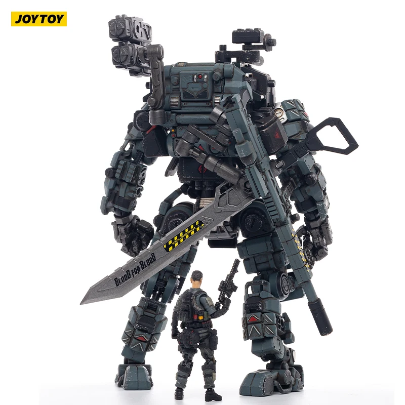 JoyToy-パイロットフィギュア付きアクションロボットロボット,1