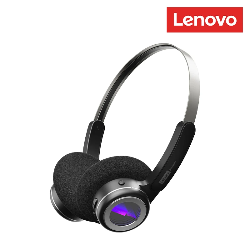 سماعات رأس لاسلكية Lenovo LS113 بتقنية البلوتوث 6.0 مع إلغاء الضوضاء وإضاءة RGB وتصميم عصري
