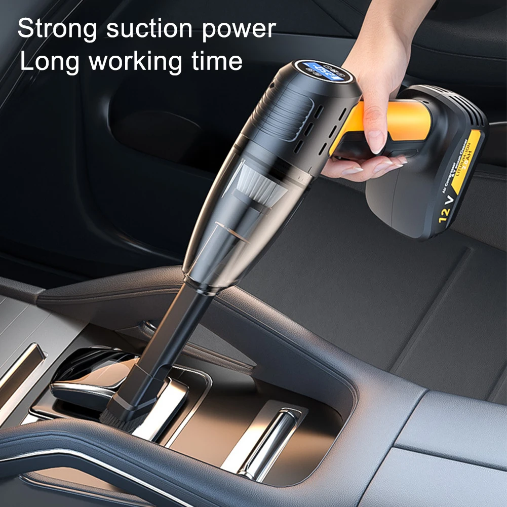 Car Vacuum Cleaner Cordless Tyre Inflator LED Lighting Portable Vacuum Cleaner Rechargeable Air Compressor 4 in 1 Strong Suction vacuum cleaner handheld vacuum cleaner wireless vacuum cleaner portable vacuum cleaner