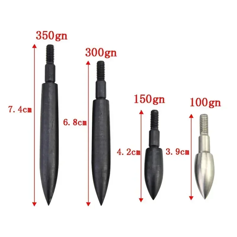 Archery Arrows Arrowhead 24PCS 8-32 Arrow Points Tips 75 80 90 100 125 150 300 350 Grain Broadheads Carbon Shaft Hunting archery arrows archery arrowhead