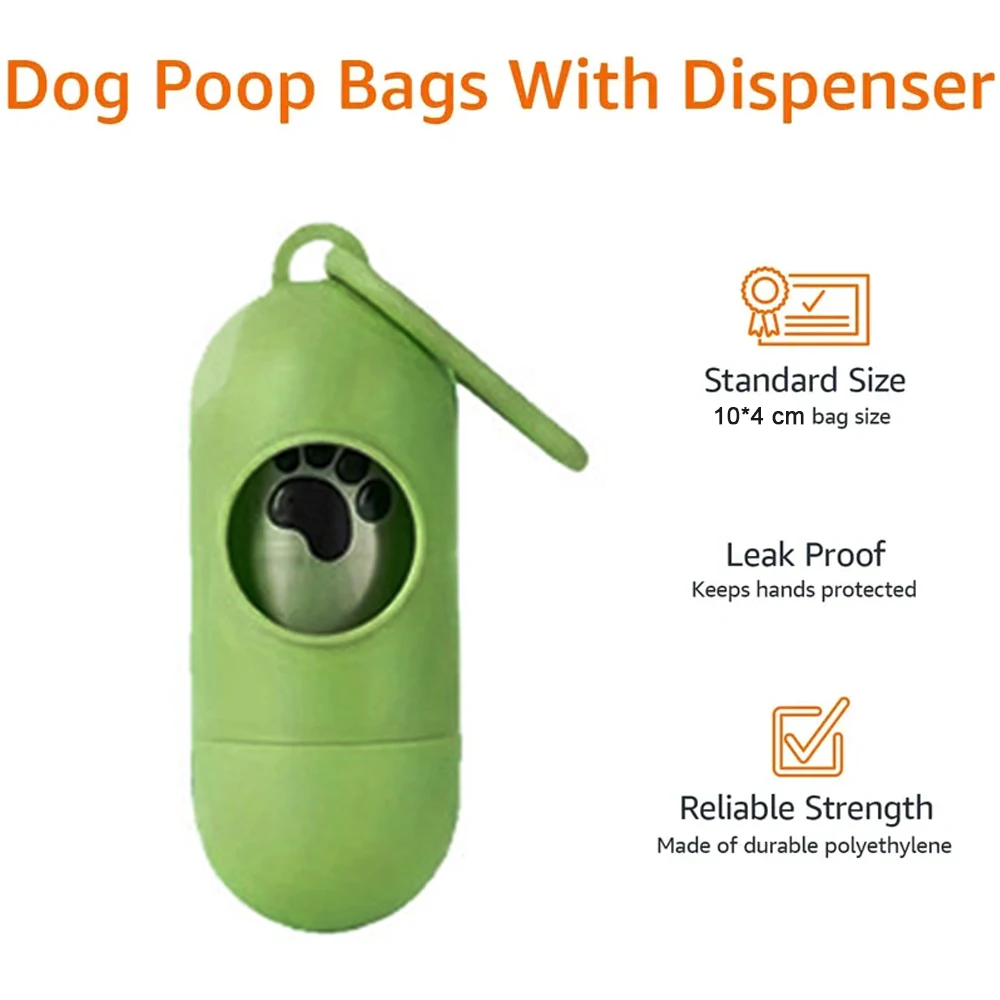 Dog Poop Bag Dog Poop Bag Dispenser Pet Cleaning Products Biodegradable Dog Poop Bags Large Cat Waste Bag Holder Outdoor Home Clean 15 Bags / Roll