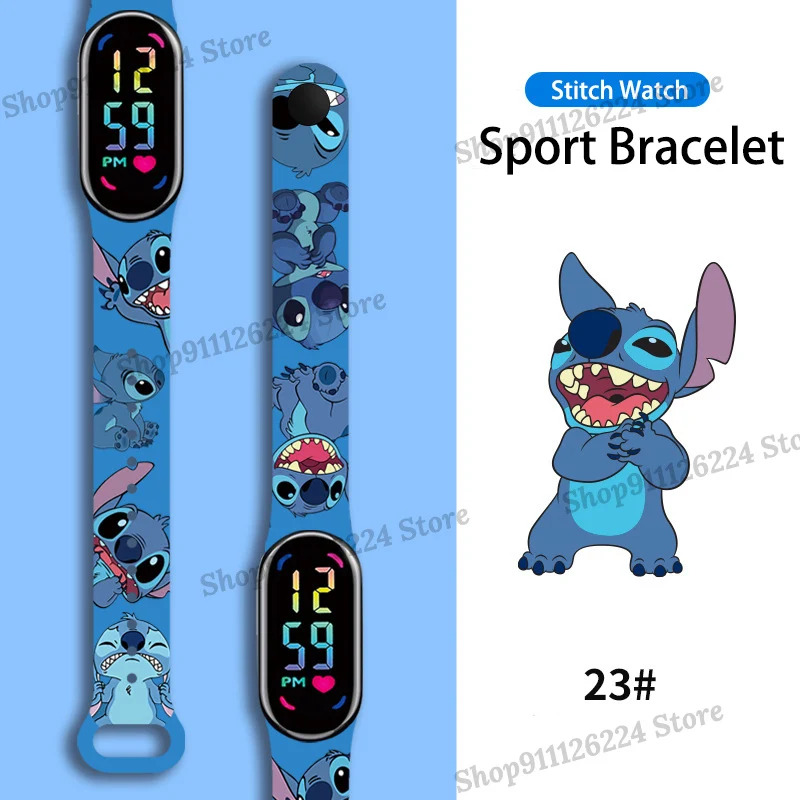 Stitch Children Watches Girls Waterproof Sport Touch Screen Watch for Women Waterproof Digital Clock Bracelet Exquisite Gifts 5
