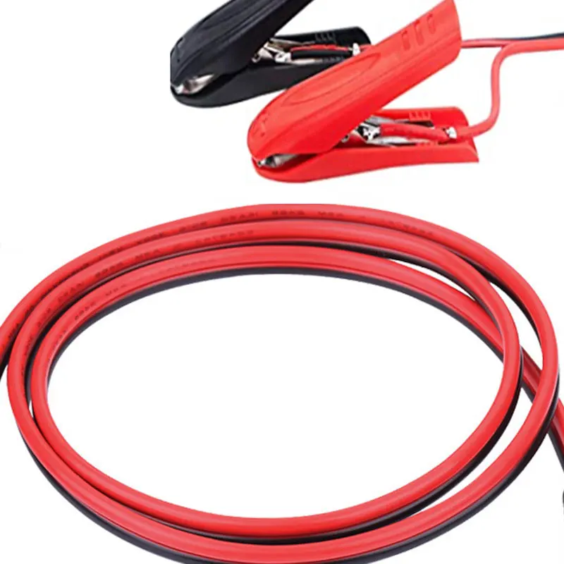 Alligator Clips Connector 1.8M 18AWG Cable for Automotives Car Battery Power Supply DIY Outdoor Camping 12V Battery Clips